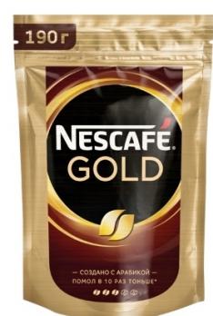 Кофе растворимый Nescafé Gold сублимированный, 190 гр. "М"