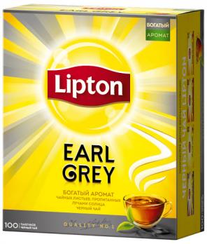 Lipton earl grey чай 100пак 200г "М"