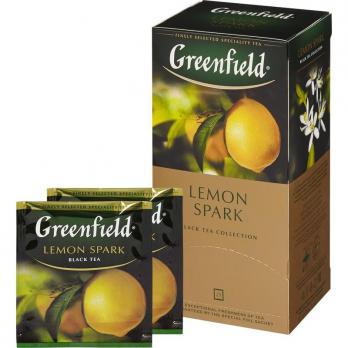 Чай Greenfield Lemon Spark, черный, 25 пак. "М"