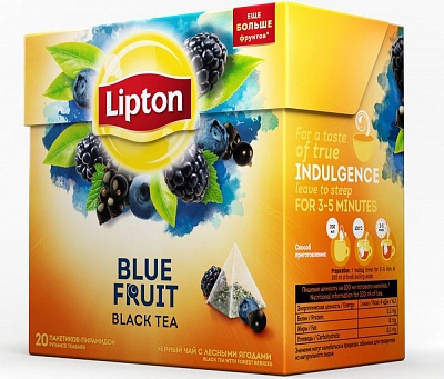 Lipton blue fruit чай 20пир 36г "М"