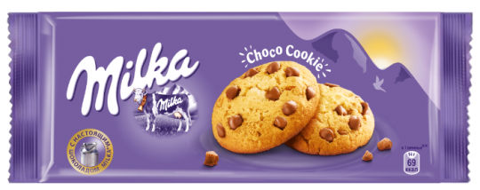 Milka печенье choco cookie 168г "М"