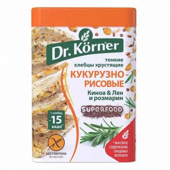 Dr. Korner хлебцы кукурузно- рисовые киноа & лен и розмарин 100г "СМ"