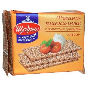 "Щедрые" хлебцы с кунжутом ржано пшеничные 200г "СМ"