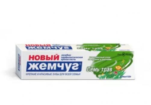 Новый жемчуг зубная паста 7 трав 100мл "СМ"