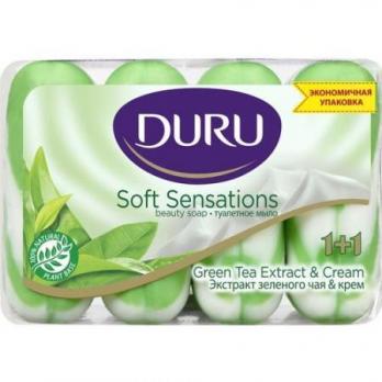 DURU SOFT SENSATIONs мыло зелёный чай 4*90г "СМ"