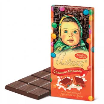 Шоколад Аленка с разноцветным драже 100г "СМ"