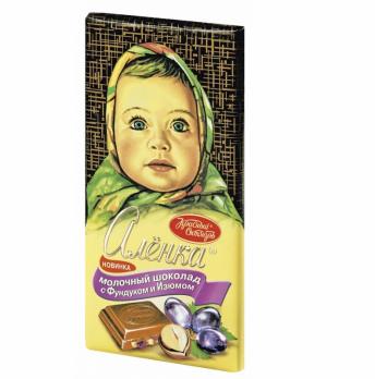 Шоколад Аленка с фундуком и изюмом 100г "СМ"