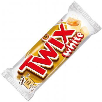 TWIX шоколадный батончик белый 55г "СМ"