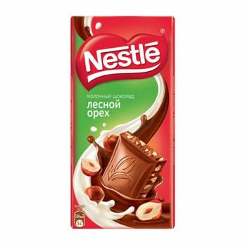 Nestle шоколад молочный с лесным орехом 90г "СМ"