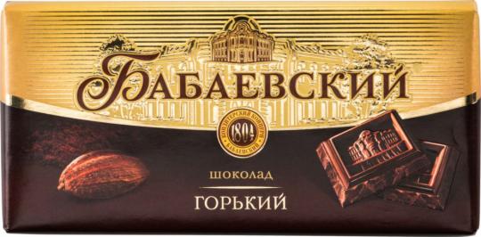 Бабаевский шоколад горький 100г "СМ"