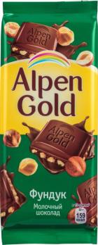 Alpen gold шоколад молочный с дробленым фундуком 90г "СМ"