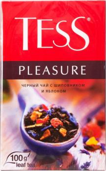 TESS PLEASURE чай черный листовой шиповник/яблоко 100г "СМ"