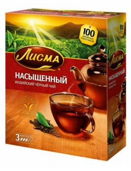 Лисма чай крепкий 300г 100пак "СМ"