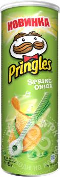 Pringles чипсы картофельные зеленый лук 165г "СМ"